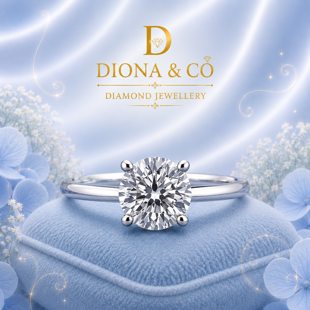 Round Cut Solitaire Diamond Ring (DC050)