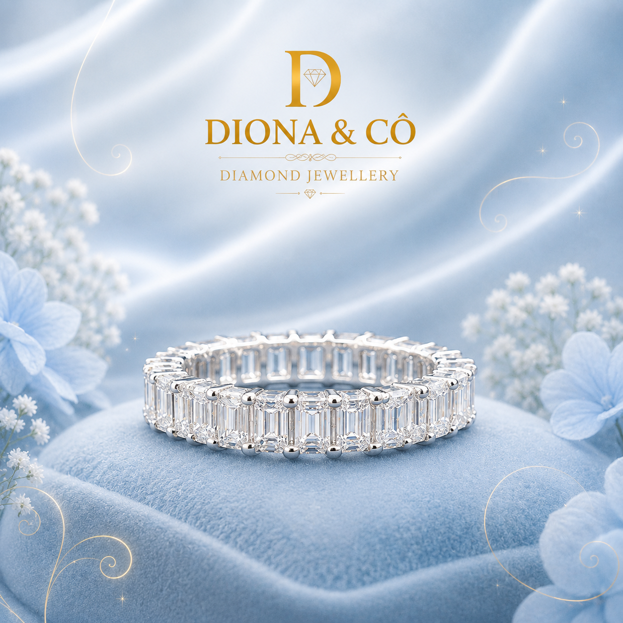 Radiant Cut Eternity Diamond Ring (DC034)