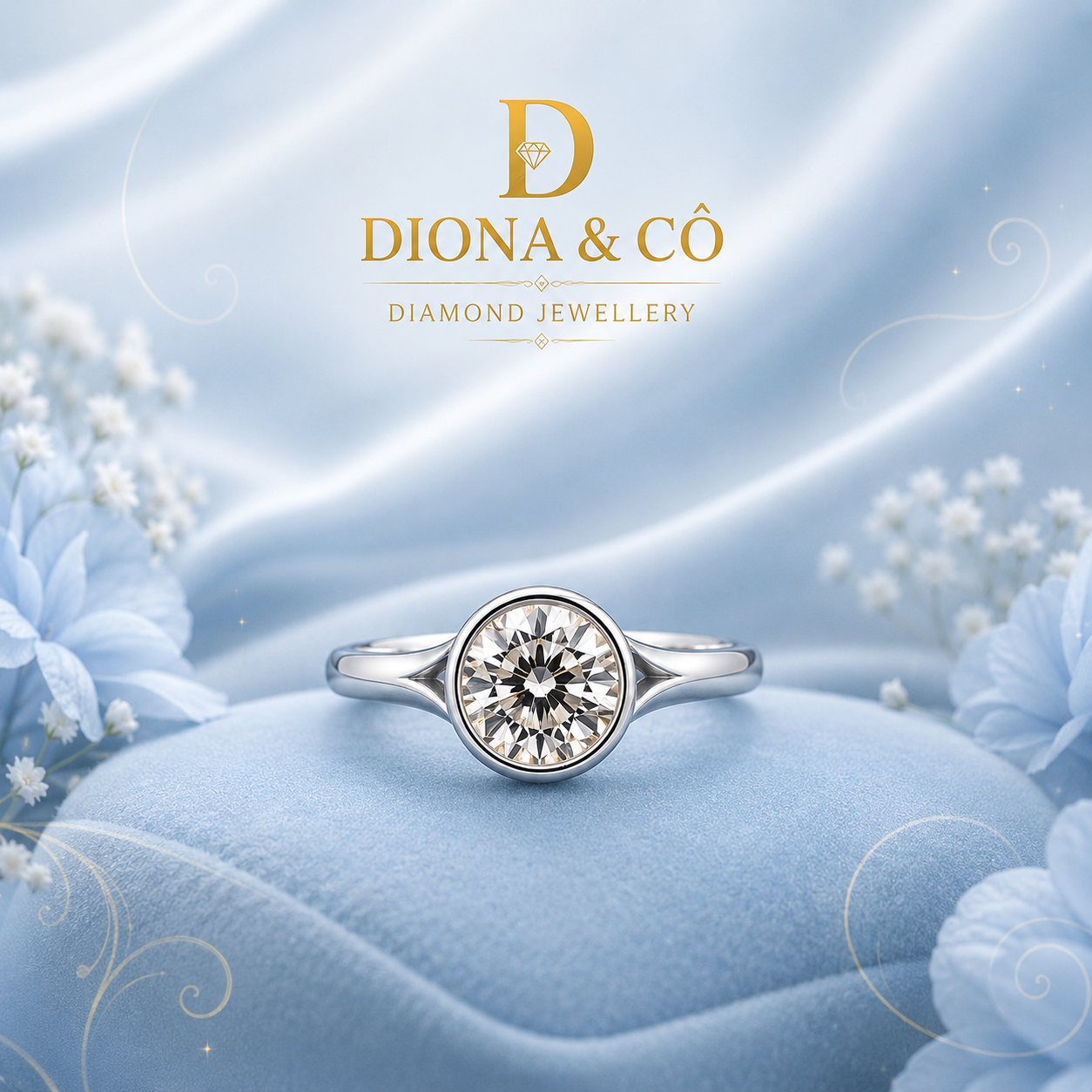 Round Cut Bezel Diamond Ring (DC025)