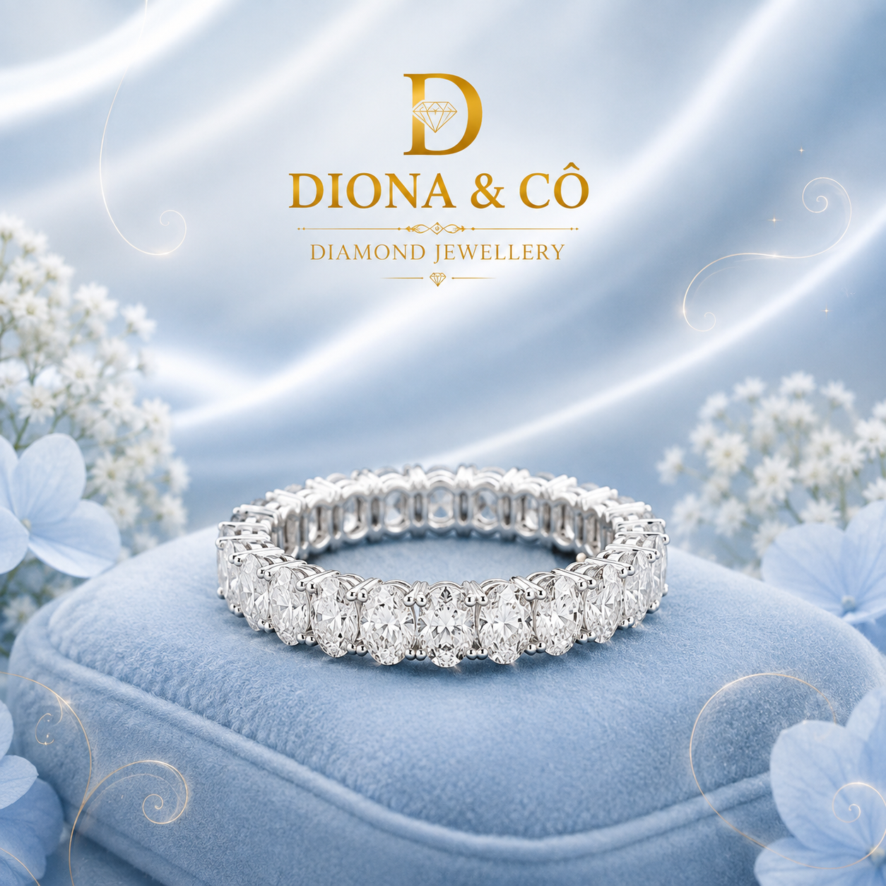 Oval Cut Eternity Diamond Ring (DC035)