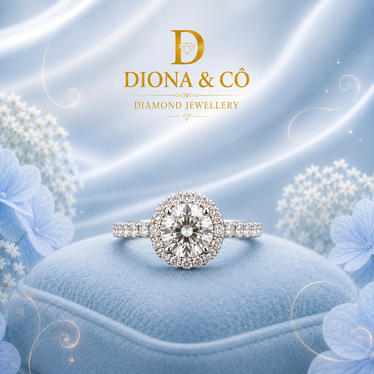 Round Cut Halo Diamond Ring (DC037)