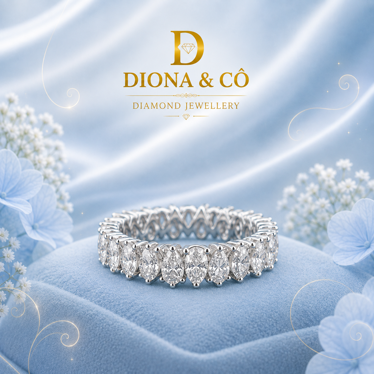 Pear Cut Eternity Diamond Ring (DC033)